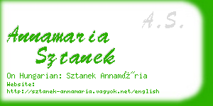 annamaria sztanek business card